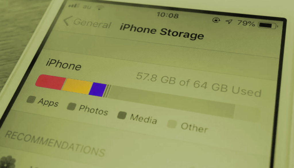 iPhone other storage