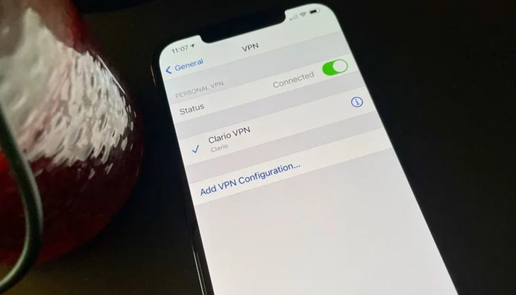 iPhone VPN settings