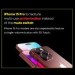 iPhone 15 pro and pro max will feature single volume button